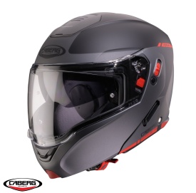 Casca modulabila (flip-up) Caberg Horus X Ray L6 negru/gri/rosu fluor mat Pinlock ready - lentila Pinlock inclusa