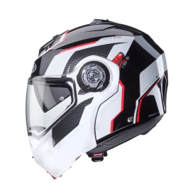 Casca modulabila (flip-up) Caberg model Duke Evo Move M3 SV negru/alb/rosu lucios Pinlock ready – lentila Pinlock inclusa - Img 6