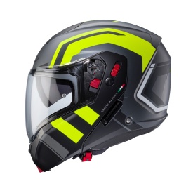 Casca modulabila (flip-up) Caberg model Horus X Road L1 gun metal (titanium)/negru/galben fluor mat Pinlock ready - lentila Pinlock inclusa - Img 6