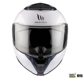 Casca modulabila MT Atom 2 SV A0 alb lucios (ochelari soare integrati) Pinlock Ready - tip viziera: MT-V-35 - Img 6