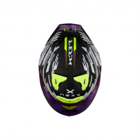 Casca moto NEXX X.R3R CARBON Glitch Racer White Neon (pinlock inclus) - Img 4