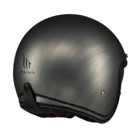 Casca open face motociclete MT Le Mans 2 S SV Scratched Chrome A2 gri mat (ochelari soare integrati) - omologare noua ECE 22.06 - Img 4