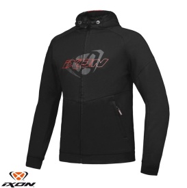 Geaca (hanorac tip hoodie) motociclete barbati Urban Ixon vara model Touchdown culoare: negru/rosu