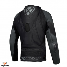 Geaca (jacheta) motociclete barbati piele Racing Ixon vara model Vortex 3 MS culoare: negru - Img 2