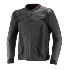 Geaca (jacheta) motociclete barbati piele Racing Ixon vara model Vortex 3 MS culoare: negru/negru