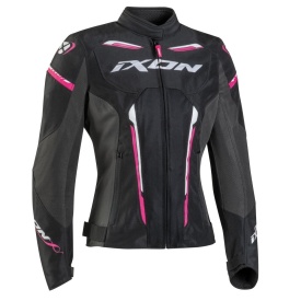 Geaca (jacheta) motociclete femei Racing/Roadster Ixon vara model Striker AIR WPL LS culoare: negru/fuchsia (roz) - Img 6