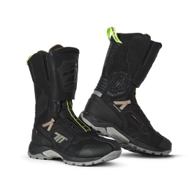 Ghete (cizme) moto Adventure (Touring) Unisex Seventy model SD-BA6 Stelvio culoare: negru/galben fluor - Img 4