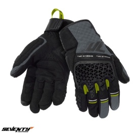 Manusi barbati Naked/Adventure vara Seventy model SD-N60 Two Stroke culoare: negru/gri/galben fluor - degete tactile