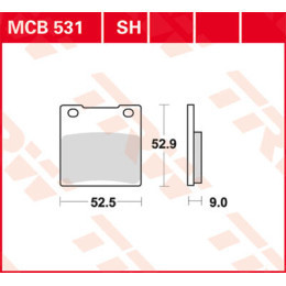 Placute de frana TRW MCB531
