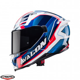 Casca integrala Caberg model Avalon X SV Optic D6 alb/albastru/rosu lucios Pinlock ready - Img 4