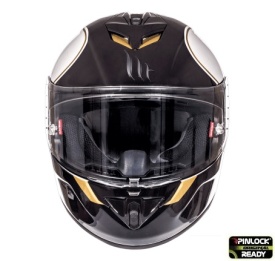 Casca integrala motociclete MT Rapide Revival B1 alb/negru lucios (fibra sticla) - Img 3