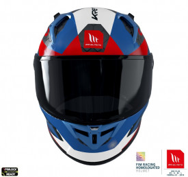 Casca integrala MT KRE+ Carbon Projectile D7 albastru lucios - 100% carbon - FIM approved - Img 3