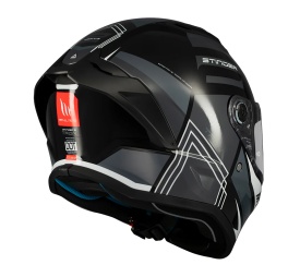 Casca integrala MT Stinger 2 Tron B12 negru/gri lucios - tip viziera: MT-V-28B - Img 7