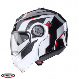 Casca modulabila (flip-up) Caberg model Duke Evo Move M3 SV negru/alb/rosu lucios Pinlock ready – lentila Pinlock inclusa - Img 3