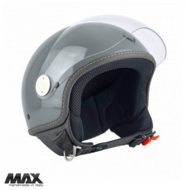 Casca open face (demi-jet) Max Helmets model DJ06 LS 7.9 (FLS) culoare: gri lucios (GFLN) - 100% MADE IN ITALY