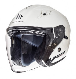 Casca open face motociclete MT Avenue SV alb lucios (ochelari soare integrati) - Img 2