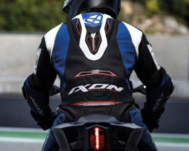 Costum (combinezon) motociclete barbati piele Ixon vara model Vendetta Evo MS culoare: negru - Img 4