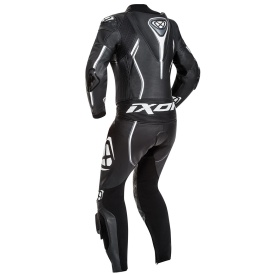 Costum (combinezon) motociclete femei piele Ixon vara model Vortex Lady LS culoare: negru/alb - Img 5