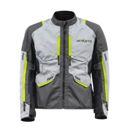Geaca (jacheta) motociclete barbati ADV/Touring Seventy all season/iarna model SD-JT67 Tanami culoare: negru/gri/galben fluor - Img 6