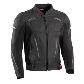 Geaca (jacheta) motociclete barbati piele Racing/Roadster Ixon vara model Ceros culoare: negru - Img 6