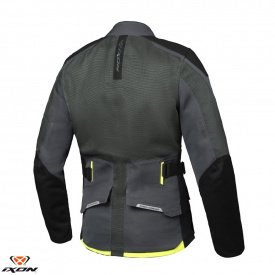 Geaca (jacheta) motociclete barbati Touring/Adventure Ixon vara model M-Njord MS culoare: verde/negru/galben - Img 2