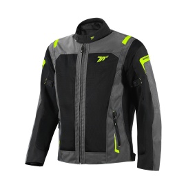 Geaca (jacheta) motociclete barbati Touring Seventy vara model SD-JT66 Sahara culoare: gri/galben fluor - Img 7
