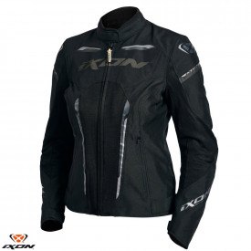 Geaca (jacheta) motociclete femei Racing/Roadster Ixon vara model Striker AIR WPL LS culoare: negru - Img 1