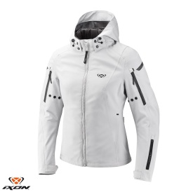 Geaca (jacheta) motociclete femei Touring/Adventure/Urban Ixon All season Burning LS culoare: gri deschis (light grey) (geaca laminata; waterproof si pe exterior)