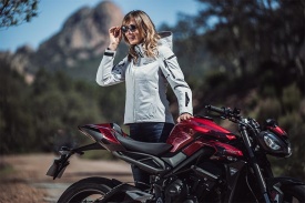 Geaca (jacheta) motociclete femei Touring/Adventure/Urban Ixon All season Burning LS culoare: gri deschis (light grey) (geaca laminata; waterproof si pe exterior) - Img 4
