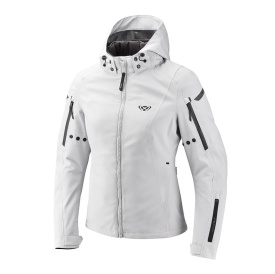 Geaca (jacheta) motociclete femei Touring/Adventure/Urban Ixon All season Burning LS culoare: gri deschis (light grey) (geaca laminata; waterproof si pe exterior) - Img 6
