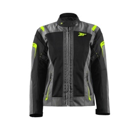 Geaca (jacheta) motociclete femei Touring Seventy vara model SD-JT68 Sahara culoare: gri/galben fluor - Img 5