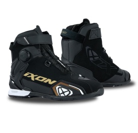 Ghete moto Roadster femei All Season Ixon model Bull 2 WP LS culoare: negru/alb/auriu (100% waterproof) - Img 6