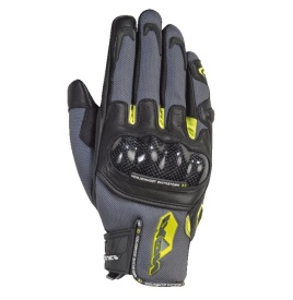 Manusi barbati Roadster vara piele/textil Ixon model RS Rise Air MS culoare: gri/negru/galben - degete tactile - Img 5