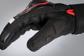 Manusi barbati Roadster vara textil/piele Ixon model RS2 MS culoare: negru/alb/rosu - degete tactile - Img 4