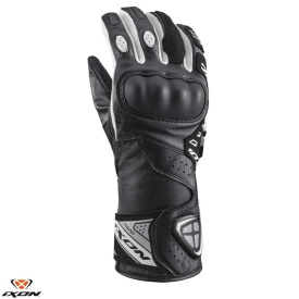 Manusi femei Racing vara piele Ixon model Thund LS culoare: negru/alb - degete tactile