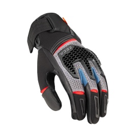 Manusi moto SECA Gravel Grey/Blue/Red - Img 3