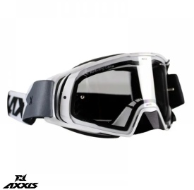 Ochelari Axxis Off road (cross-enduro) MX EVO Strap A0 alb - culoare: alb