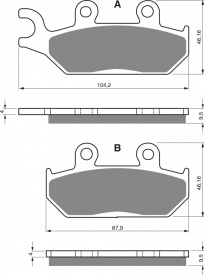 Placute de frana GOLDFREN 033 S3