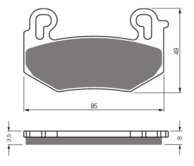 Placute de frana GOLDFREN 442 S33 STREET FRONT
