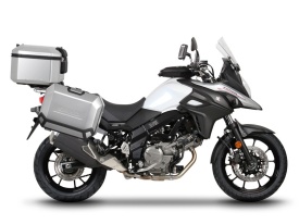 Set complet de cutii de aluminiu SHAD TERRA, 48L cutie centrala si 47L / 47L cutii laterale, incluzand kit montaj si placa SHAD SUZUKI DL 650 V-Strom