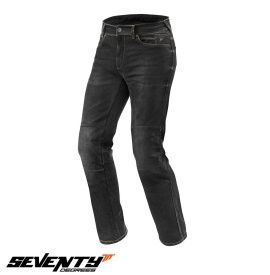 Blugi (jeans) moto femei Seventy model SD-PJ4 tip Regular fit culoare: negru (cu insertii Aramid Kevlar) - Img 2