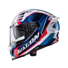 Casca integrala Caberg model Avalon X SV Optic D6 alb/albastru/rosu lucios Pinlock ready - Img 5
