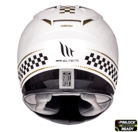 Casca integrala motociclete MT Rapide Revival B1 alb/negru lucios (fibra sticla) - Img 4