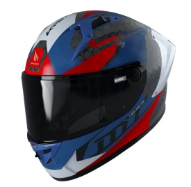 Casca integrala MT KRE+ Carbon Projectile D7 albastru lucios - 100% carbon - FIM approved - Img 5