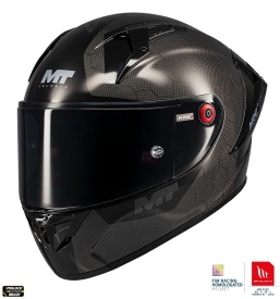 Casca integrala MT KRE+ S Pure Carbon A1 negru lucios - 100% carbon - FIM approved - omologare noua ECE 22.06 - Img 2