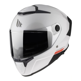 Casca integrala MT Thunder 4 SV A0 alb lucios (ochelari soare integrati) - tip viziera MT-V-28B - Img 5