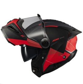 Casca modulabila (flip-up) Axxis GhostFighter SV Maniac B5 negru/rosu mat (ochelari soare integrati) – tip viziera: MT-V-36 - Img 11