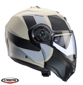 Casca modulabila (flip-up) Caberg model Duke Evo SV Indy P8 sand (nisipiu)/negru/gri mat Pinlock ready - lentila Pinlock inclusa - Img 4