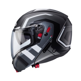 Casca modulabila (flip-up) Caberg model Horus X Road M4 negru/gun metal (titanium)/alb mat Pinlock ready - lentila Pinlock inclusa - Img 6