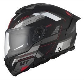 Casca modulabila MT Atom 2 SV Bast D5 negru/gri mat (ochelari soare integrati) Pinlock Ready - tip viziera: MT-V-35 - Img 2
